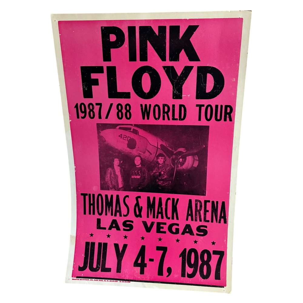 Vintage Pink Floyd Concert Poster 14x22 in Classic Rock Home Decor Wall Art